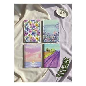 Liz Kuşe Kapak Kenar Baskılı 15x21 cm Defter 64 Yp. Noktalı+48 Yp. Çizgisiz