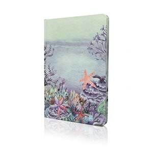 Liz Kuşe Kapak Kenar Baskılı 15x21 cm Defter 64 Yp. Noktalı+48 Yp. Çizgisiz