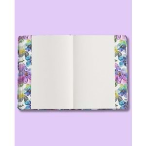 Liz Kuşe Kapak Kenar Baskılı 15x21 cm Defter 64 Yp. Noktalı+48 Yp. Çizgisiz
