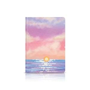 Liz Kuşe Kapak Kenar Baskılı 15x21 cm Defter 64 Yp. Noktalı+48 Yp. Çizgisiz