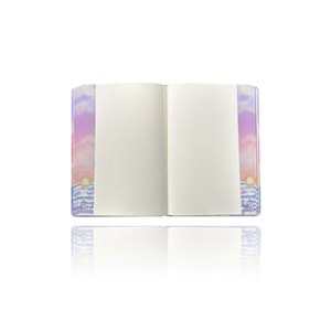 Liz Kuşe Kapak Kenar Baskılı 15x21 cm Defter 64 Yp. Noktalı+48 Yp. Çizgisiz