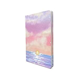 Liz Kuşe Kapak Kenar Baskılı 15x21 cm Defter 64 Yp. Noktalı+48 Yp. Çizgisiz