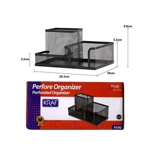 Kraf Metal Perfore Masa Üstü Seti 410G Siyah