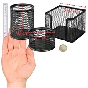 Kraf Metal Perfore Masa Üstü Seti 470G Siyah 3 Lü