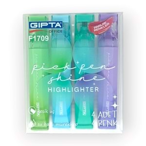 Gıpta Fosforlu Kalem Pickpen Shine 4 Renk Set F1709