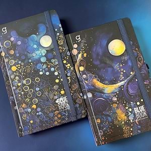 Gıpta Blue Book İp Dikişli Sert Kap. 13x21 cm 96 Yp. Çizgili-Düz Defter