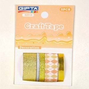 Gıpta Renkli Bant Mix 5 Li Set 2 m. K8918