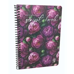 Gıpta Script Book Sprl. Sert Kpk. Defter 17x24 80 Yp. Kareli