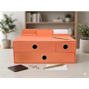 Gıpta Pearl Orenge 3 Çekmeceli Masaüstü Düzenleyici ORG1809