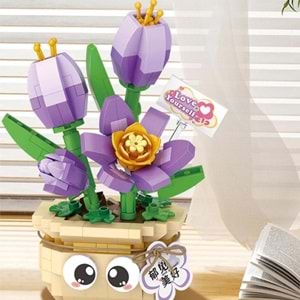 Saksılı Lale Çiçeği Blok (380 Parça)