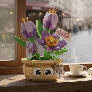 Saksılı Lale Çiçeği Blok (380 Parça)