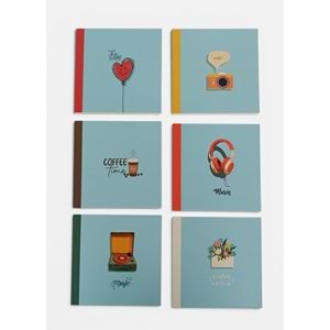 Lilamor Kare Defter 15x15 cm 144 Sayfa Düz