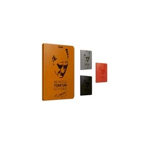 Gıpta Atatürk İp Dikişli Sert Kapak Çizgili Defter 13x21 cm 120 yp.
