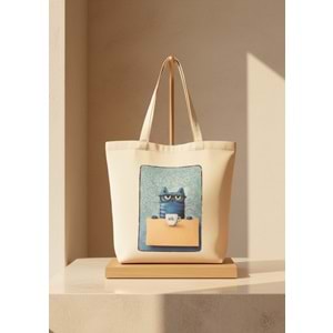 Lilamor Entel Kedi Cep Torba Hediyelik Bez Çanta LLM-HDY0957
