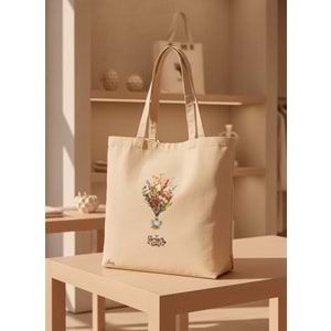 Lilamor Çiçek Cep Torba Hediyelik Bez Çanta LLM-HDY0960