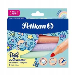 Pelikan Colorella Pastel 411 Jumbo Keçeli Kalem 6 Lı