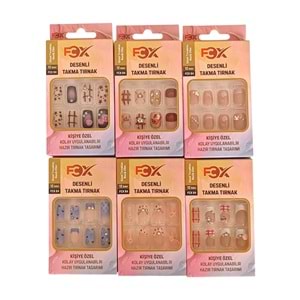 Desenli Takma Tırnak 12 Li FCX-84 (ASORTİ)