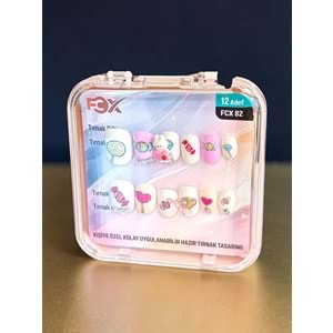 Desenli Takma Tırnak 12 Li FCX-82 (ASORTİ)