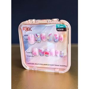 Desenli Takma Tırnak 12 Li FCX-82 (ASORTİ)