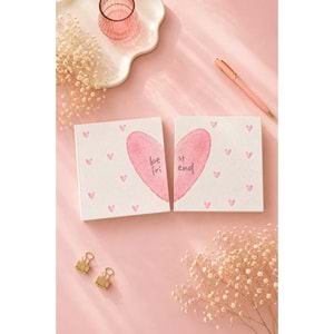 Lizy Best Friend İkili Defter Seti 16x16 cm Sert Kapak Düz İç Sayfa
