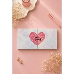 Lizy Best Friend İkili Defter Seti 16x16 cm Sert Kapak Düz İç Sayfa