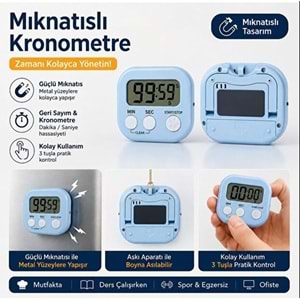 FCX Dijital Kronometre 4 Renk