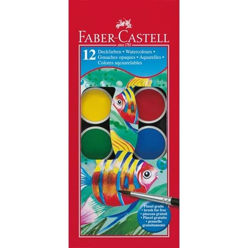 Faber-Castell 12 Renk Sulu Boya Büyük Boy 30 Mm