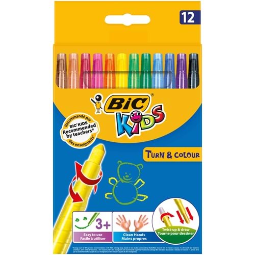 Bic Kids Turn And Colour 12 Li Kutu