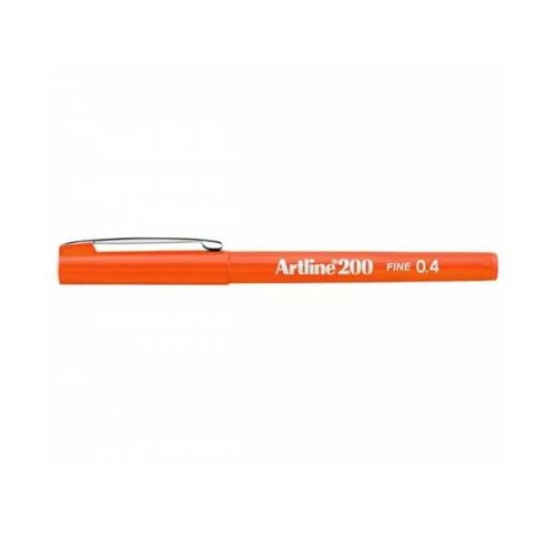Artline 200N Fine Keçe Uçlu Yazı Kalemi Uç 0.4 Mm Turuncu
