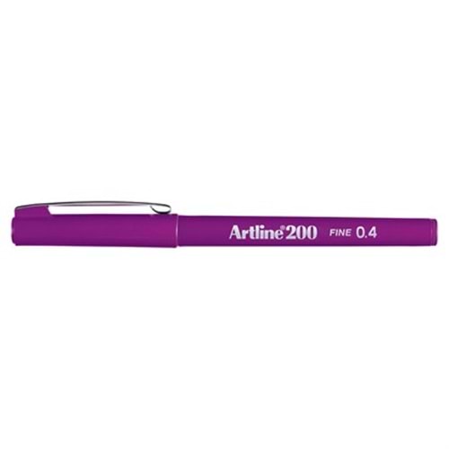 Artline 200N Fine Keçe Uçlu Yazı Kalemi Uç 0.4 Mm Mor