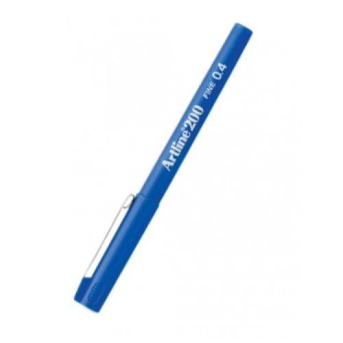 Artline 200N Fine Keçe Uçlu Yazı Kalemi Uç 0.4 Mm Mavi