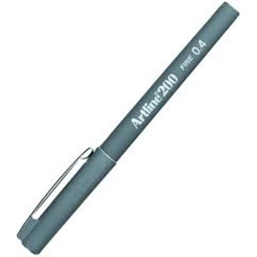 Artline 200N Fine Keçe Uçlu Yazı Kalemi Uç 0.4 Mm Gri