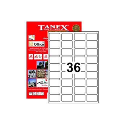 Tanex Laser Etiket Tw-2036 45x30 mm