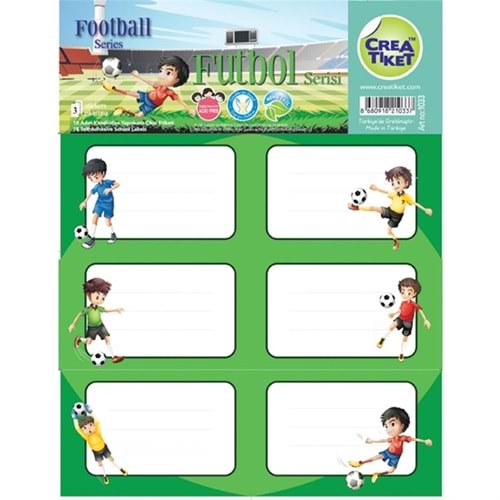 Futbol Mini Defter Etiketi (3 Yapraklı Paket)
