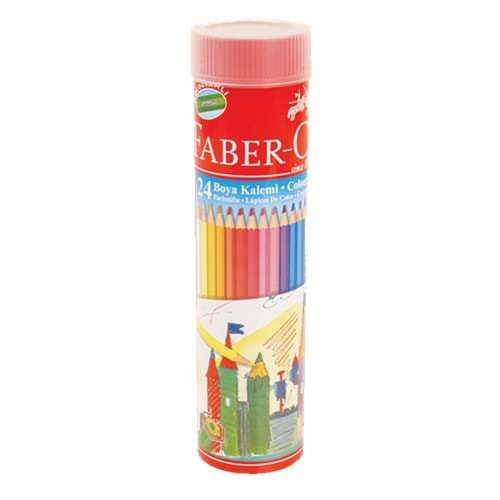 Fabercastell Kuru Boya 24 Renk Yuvarlak Metal Kutu