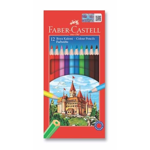 Faber-Castell Karton Kutu Boya Kalemi 12 Renk Tam Boy