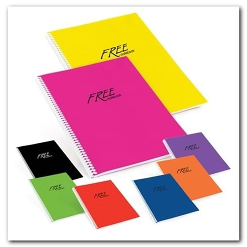 Keskin Color A4 60 Yp. Çizgili PP Kp. Spiralli Free Defter