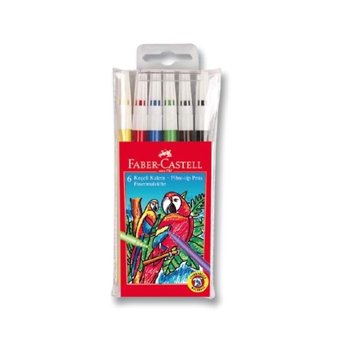 Faber Castell 6 Renk Keçeli Kalem Yıkanabilir