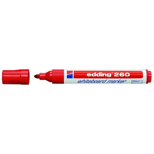 Edding 260 Beyaz Yazı Tahtası Kalemi Kırmızı