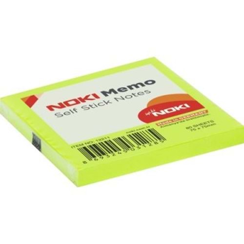Noki Memo Yapışkanlı Not Kağıdı Yeşil 75X75