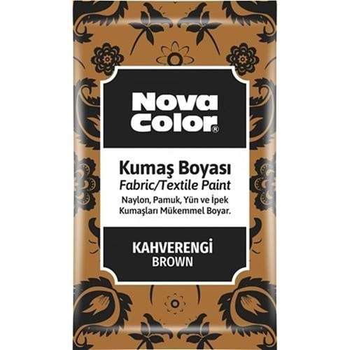 Nova Color Kumaş Boyası Toz Kahverengi 12 Gr