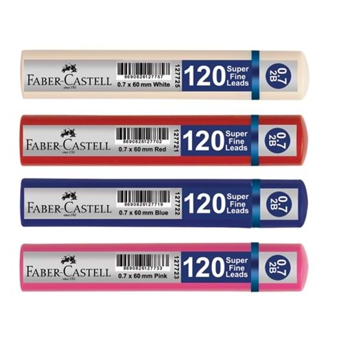 Faber Castell Grip 0.7 2B 60Mm Min 120 Li Pastel Pembe