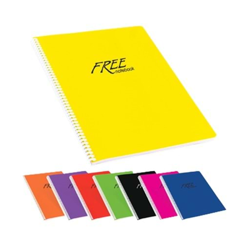 Keskin Color A4 160 Yp. Çizgili PP Kp. Spiralli Free Defter