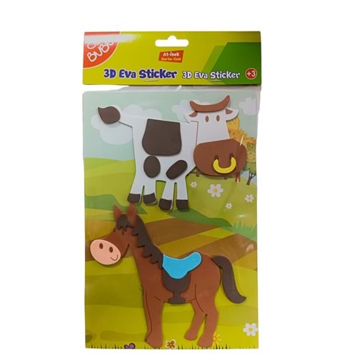 Bubu 3D Büyük Eva Sticker Hayvanlar Sts012(St0043)