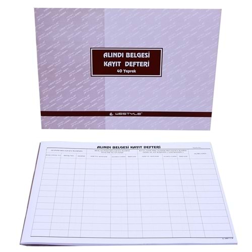 Alındı Belgesı Kayıt Defteri 40 Yp.