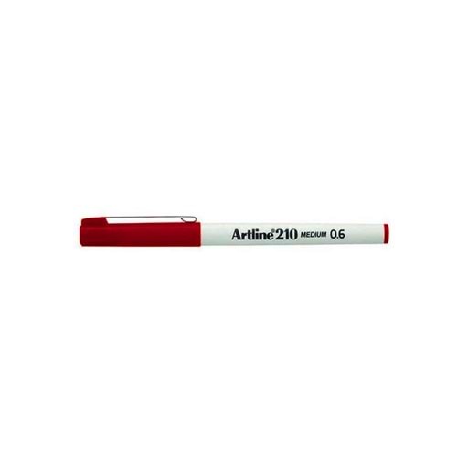 Artline 210N Keçe Uçlu Yazı Kalemi 0.6 mm Koyu Kırmızı