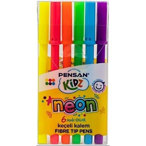 Pensan Kidz Neon 6 Lı Keçeli Kalem