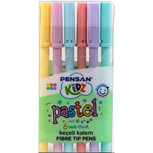 Pensan Kidz Pastel Renkler 6 Lı Keçeli Kalem