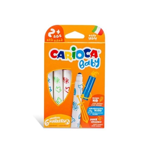 Carioca Jumbo Bebek Süper Yıkanabilir Keçeli Kalem 6 Lı