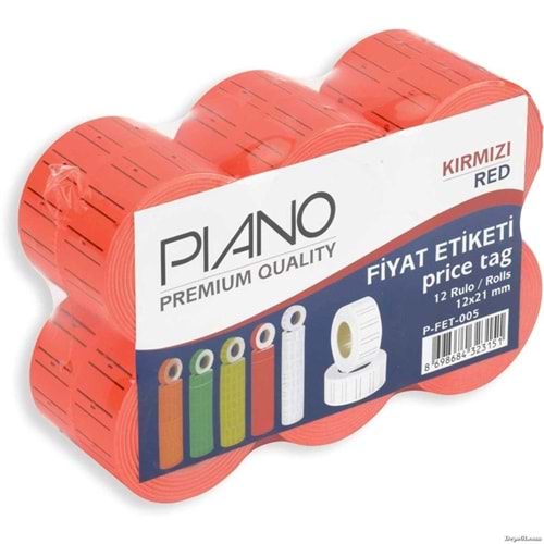 Piano Fiyat Etiketi Kırmızı 1 Adet